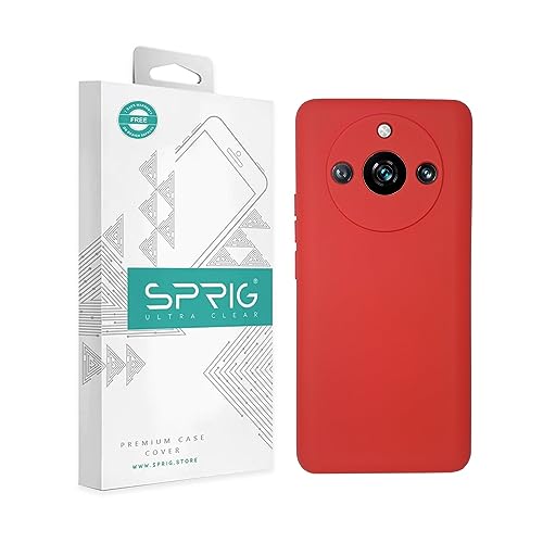 Image of SPRIG Compatible with Realme 11 Pro Phone TPEE Premium Back Cover Drop Tested Shock Proof Mobile Case for Men, Women, Boys and Girls with Camera Protection (Red)
