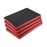 Generic 4 Pieces Tool Box Foam Inserts, Multifunction Packing Foam Pads, Storage Box Inserts for Crafting Transport, 46cmx30cmx3.8cm