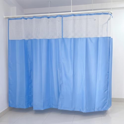 Image of RJO Hospital Curtains Blue Zigzag W-6 x L-7 FT