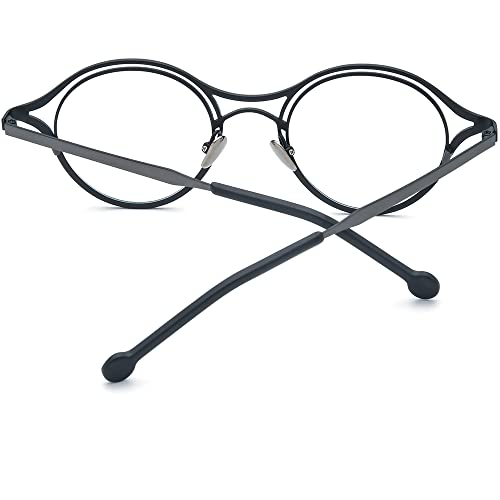 Image of FONEX Colorful Pure Titanium Glasses Frame Women Retro Round Eyeglasses