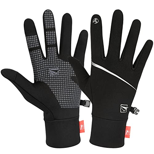Produktfoto von Cevapro Fahrradhandschuhe Warme Winterhandschuhe Wasserabweisende Touchscreen Handschuhe Winddichte Laufhandschuhe&hellip;