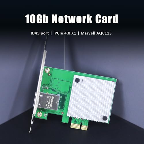 Tarjeta de Red GLOTRENDS ST7532 de 10 Gb con Puerto RJ45, Controlador Marvell AQC113, Interfaz PCIe 4.0 x1 miniatura 2