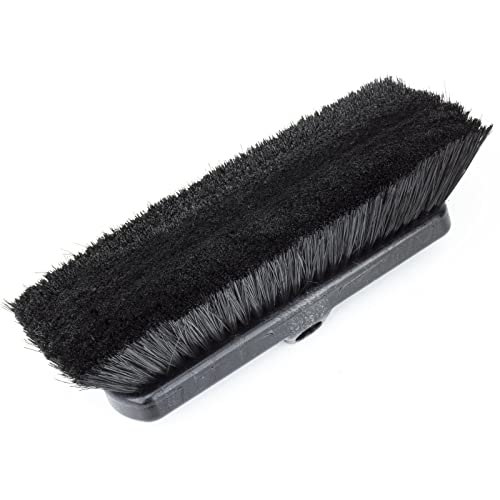 Image of SPARTA 41278EC03 Flo-Thru Plastic Wall Scrub Brush, Equipment Brush With Soft Nylex Bristles For Industrial Kitchens, Hospitals, Commercial Cleaning, 4 Inches, Black