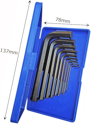Image of Allen Key Set, AllenKeySet Tools Kit, 9pc Hex AllenKeySet In Plastic Box Packet Size AllenKeySetAllenKeys