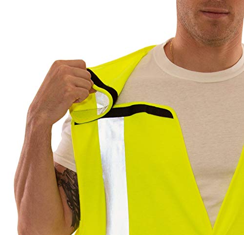 Image of Tingley Job Sight FR V81522 High Visibility Class 2 Flame Resistant Breakaway Vest, Fluorescent Yellow-Green