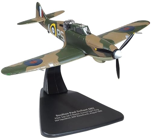 Oxford Diecast Boulton Paul Defiant MK I Fighter Plane Pilot: SQN Ldr P Hunter ner SGT F King 264 Squadron RAF Hornchurch (August 1940) 'Oxford Aviation Series 1/72 Diecast Model Aircraft