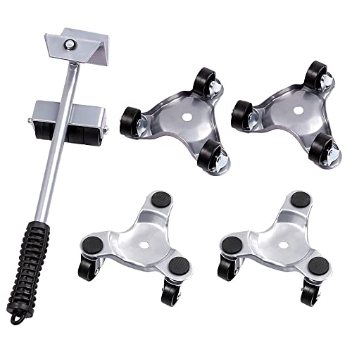 6" Steel Tri-Dolly 4 pcs, 200 lbs Load Capacity, Great for