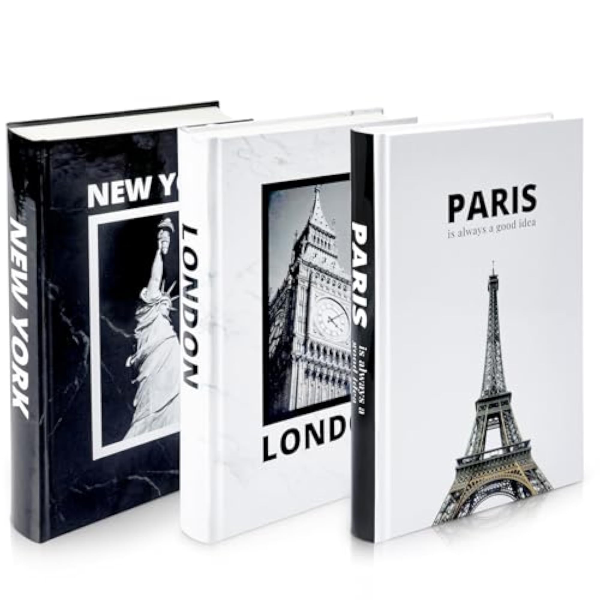 Set of 3 Modern Decorative Books for Home Decor