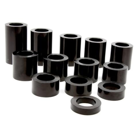 Wheel Axle Spacer Kit I.D. 25mm - O.D. 1-1/2" (1.50) - 13 Spacers Black Cover