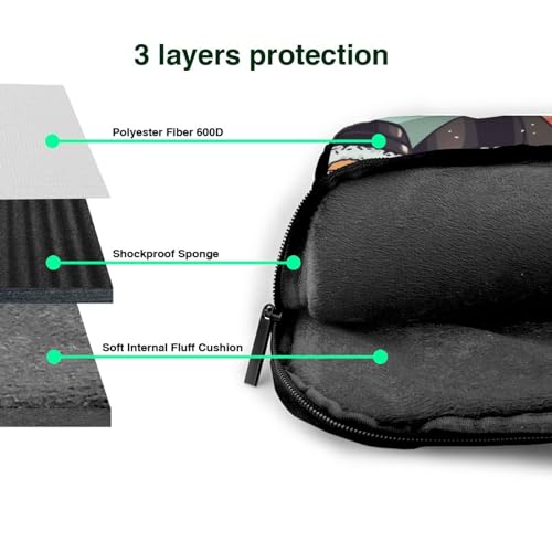 Bolso bandolera para laptop KHiry 14 pulgadas negro miniatura 5