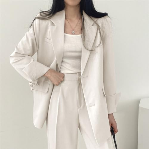 Women's Business Casual 2 Piece Outfits, Spring Fall Oversized Blazer Jacket and Wide Leg Pants Sets, Formal Outfits2
