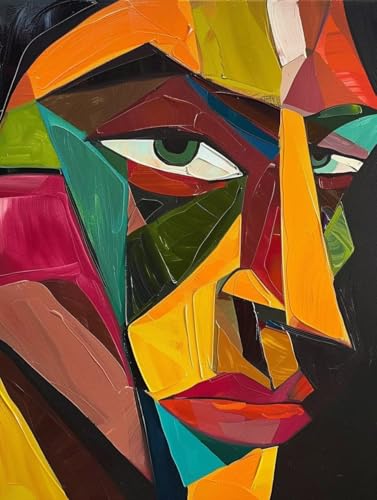 Diamond painting couleur 5D peinture diamant adulte visage 80x110cm