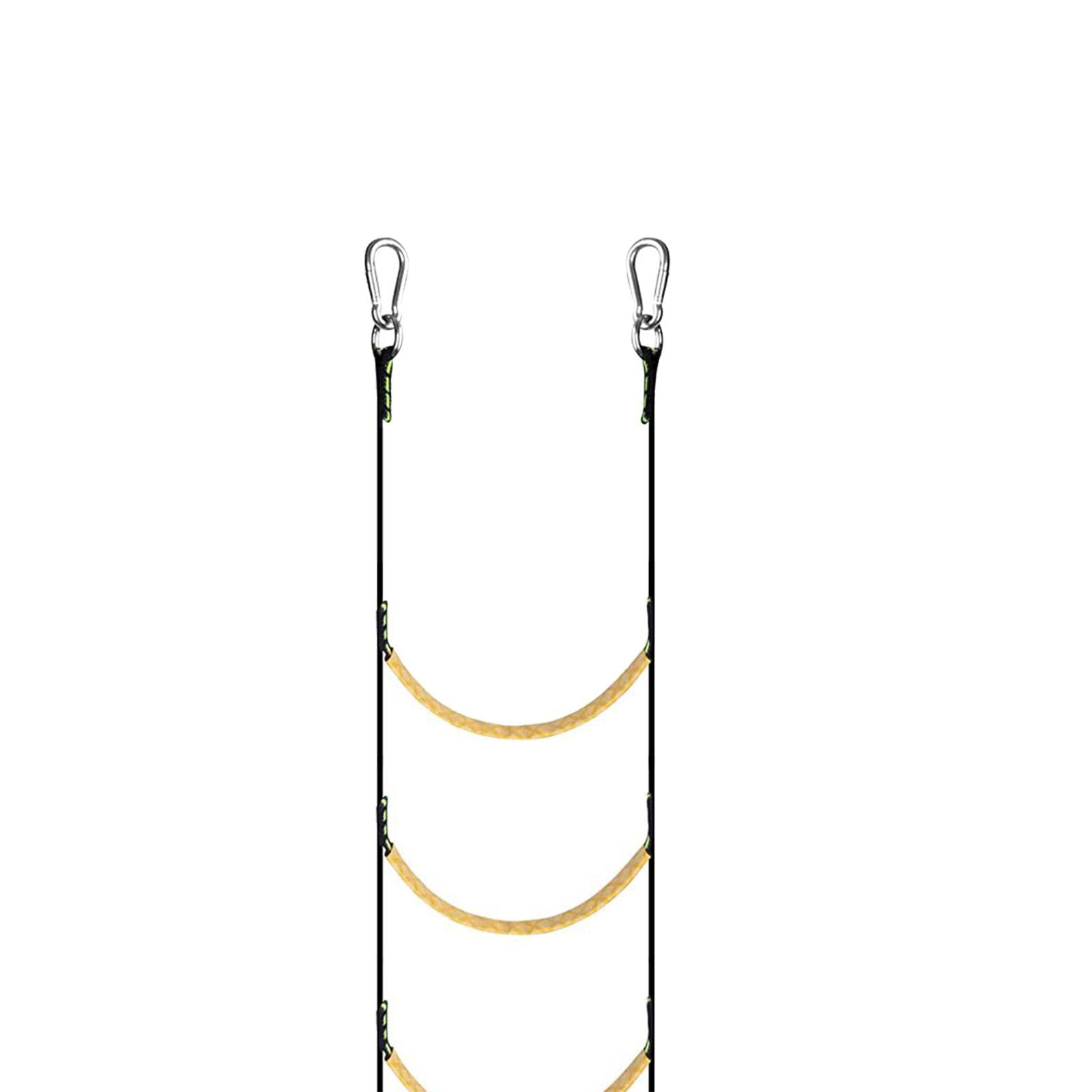 Oshhni 5-Stufen-Marine-Strickleiter-Klappleiter-Sicherheits-Nylon-aufblasbare Boots-Rippen-Einstiegsleiter für -Motorboot-Schnellboot-Yacht-Hilfsboot
