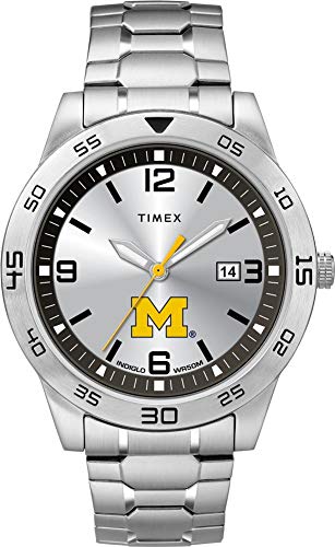 Timex Tribute Men's Collegiate Citation 42mm Watch – Michigan Wolverines with Stainless Steel Expansion Band