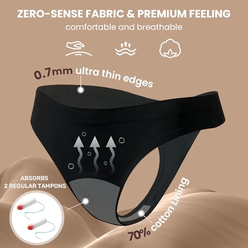 Seamless Panties Thong Period Underwear for Women Teens Leak proof Light Flow Premenstrual Panties3