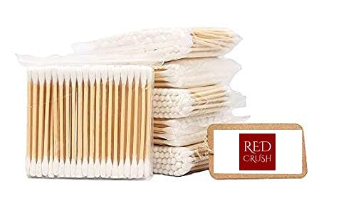 RED CRUSH Wooden Earbuds Cotton Buds for Ear (200 Pieces)-image-37
