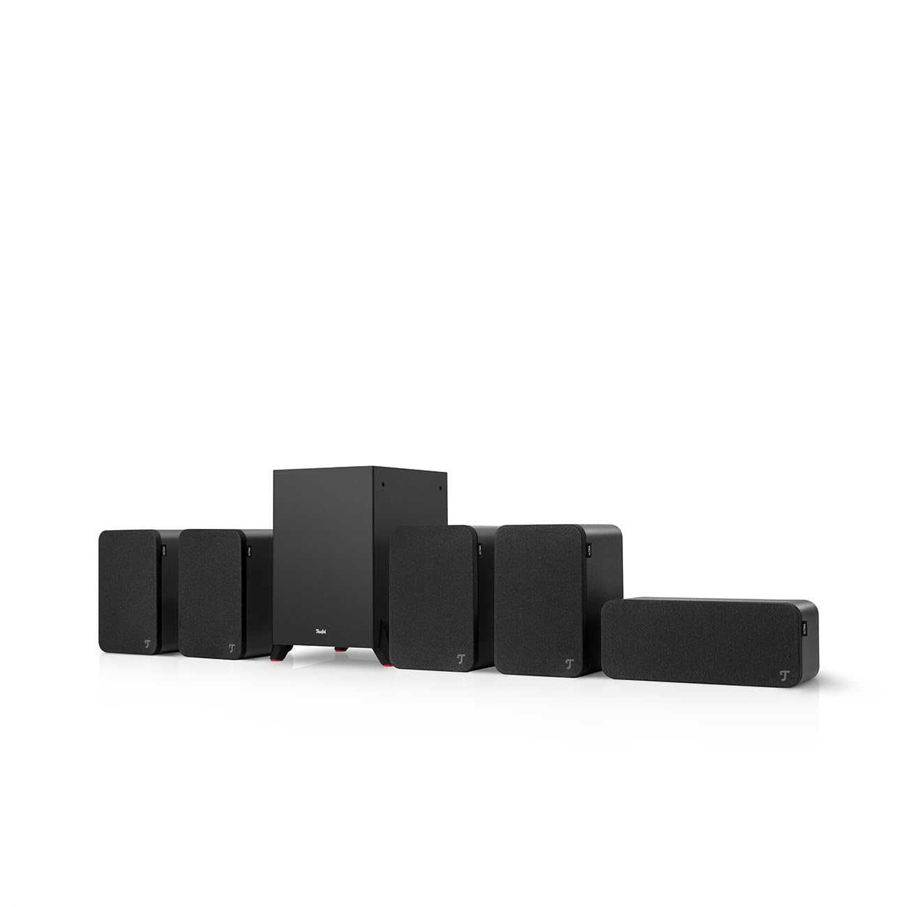 Teufel ULTIMA 20 Surround 5.1-Set, Sistema Altoparlanti HiFi con Subwoofer Frontfire o Downfire, Bass reflex, Home Theater, Nero
