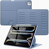 VIKESI Case for iPad iPad Pro 13-inch M5 or M4 Released in 2025 or 2024,Multiple Angles Magnetic Stand Cover,Shockproof Soft Back,Pencil Holder,and Auto Sleep/Wake,Mist Blue