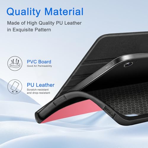 Image of CoBak Case for Samsung Galaxy Tab A11+ Plus 11 inch 2025, Multi-Viewing Angles, All New PU Leather Folio Stand Cover with Auto Sleep Wake Feature for Samsung Galaxy Tab A11+ Tablet 11-inch, Peony Pink