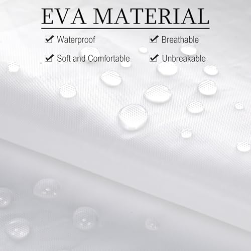 Hicarer 20 Pcs Rain Poncho for Adults Reusable Raincoats Emergency with Drawstring and Hood EVA Rain Jacket for Men Women3