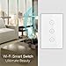 MOES WiFi Smart Wall Touch Light Switch Glass Panel Wireless Remote Control by Mobile APP Anywhere Compatible with Alexa,Timing Function No Hub Required (Wall Switch 3 Gang)