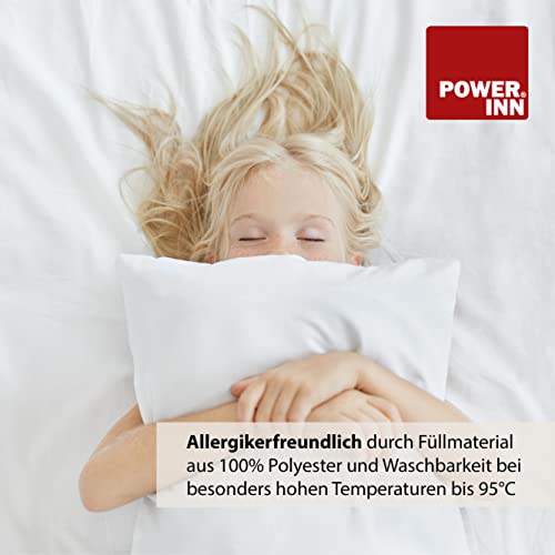 POWER INN – Innenkissen Baumwolle | 40 cm - Rund | Waschbares Kisseninlett als Dekokissen, Sofakissen und Kopfkissen | gefüllt mit Oeko Tex 100 Füllwatte (1, 40 cm)