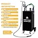 Gas Caddy 30 Gallon with Hand Bidirectional Siphon Pump Portable Fuel Caddy with Wheels Large Container Diesel Can for ATV Car Mowers Tractor Boat Motorcycle (Black)