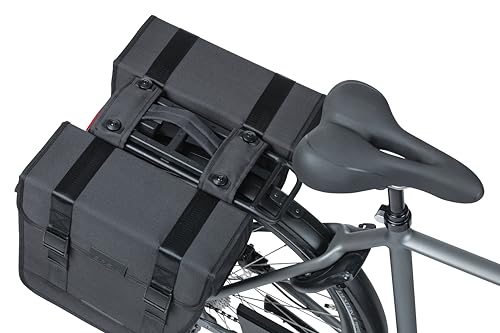 Basil Tour Doppeltasche – MIK-System – 28 Liter – wetterfest – Schwarz