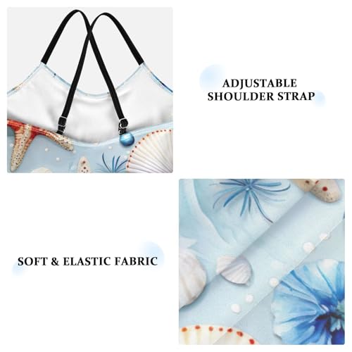 Seashell Starfish Girls One Piece Swimsuit Beach Swimwear 208577453