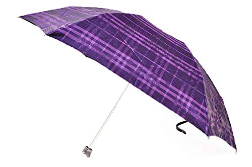 (バーバリー) BURBERRY レディース チェック フラワー 折りたたみ傘 パープル