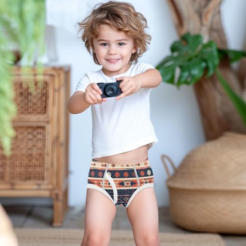 visesunny Boys Potty Training Underwear Shamanic Drum Pattern Breathe Cotton Briefs Size 2T-8Y for Toddler3