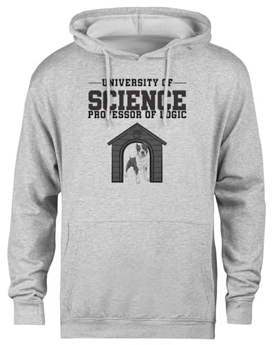 Pull à capuche gris unisexe University of Science pour un style décontracté au quotidien