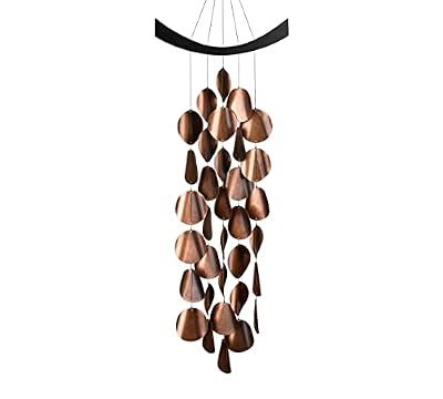 Woodstock Chimes Signature Collection, Moonlight Waves, 34'' Copper Decor Designs - Coastal Gifts Wind Chimes for Outdoor, Patio, Home or Garden Décor (MW)
