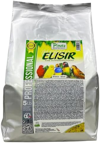 best seedless diet for birds that will surprise your feathered friends 4 Pineta Elisir Superdryfood White 5 Lb - a Egg Paste with High Protein and Fat, Seedless Bird Food for Breeding and Maintaining without coloring Canaries , Finches, Parrots, and Other Small Birds