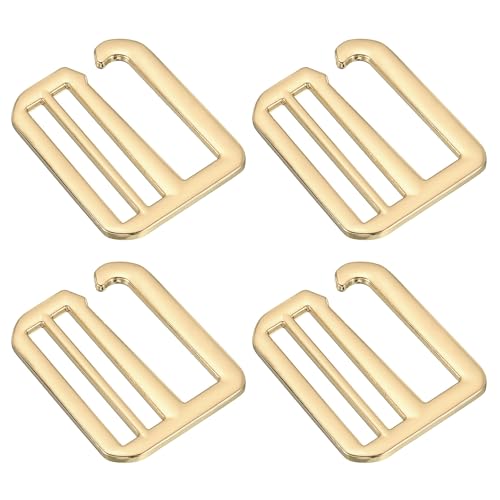 Boucle tri-glide 38mm en métal doré clair réglable pour sangle de sac