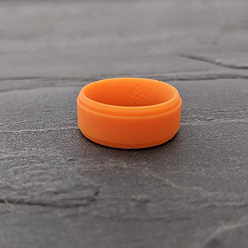 Knot Theory Breathable Silicone Ring for Men - Durable Step Edge Comfort Fit 8mm Bandwidth Size 8, 9, 10, 11, 12, 13, 144