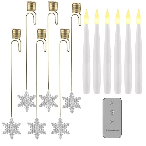 Bougies d'arbre de Noël LED sans flamme avec télécommande et minuterie