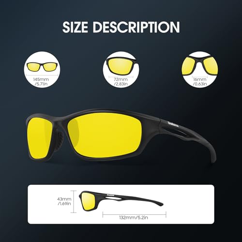 Image of Duduma Polarized Sports Sunglasses for Men Women Running Cycling Fishing Golf Driving Shades Sun Glasses Tr90