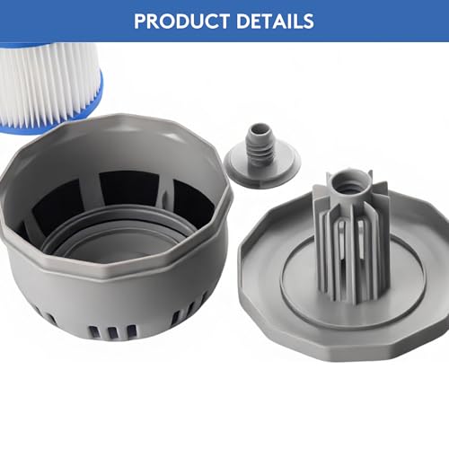 RiseDirectly Type VI Filter Holder Replacement Set for Coleman Saluspa, Compatible with Bestway and Lay-Z Spa Inflatable Hot Tubs, P6653 P05343 Parts, Easy Install Filter Accessory Kit