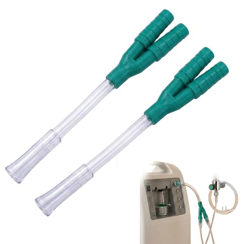 2 Pack Oxygen Cannula Splitter Y-Shaped Adapter Tube 1 to 2 Way Connector