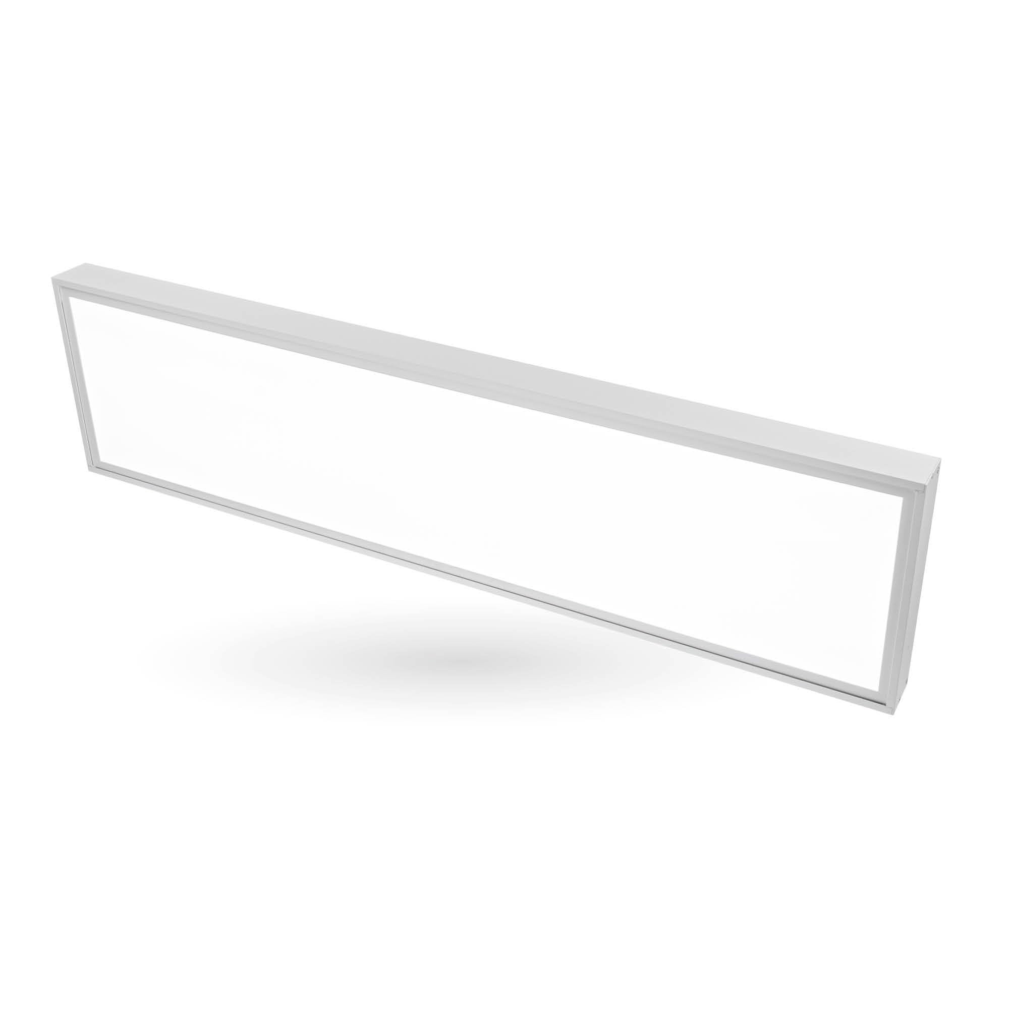 Ledvion LED Panel Einbaurahmen 120x30cm Weiß Aluminium