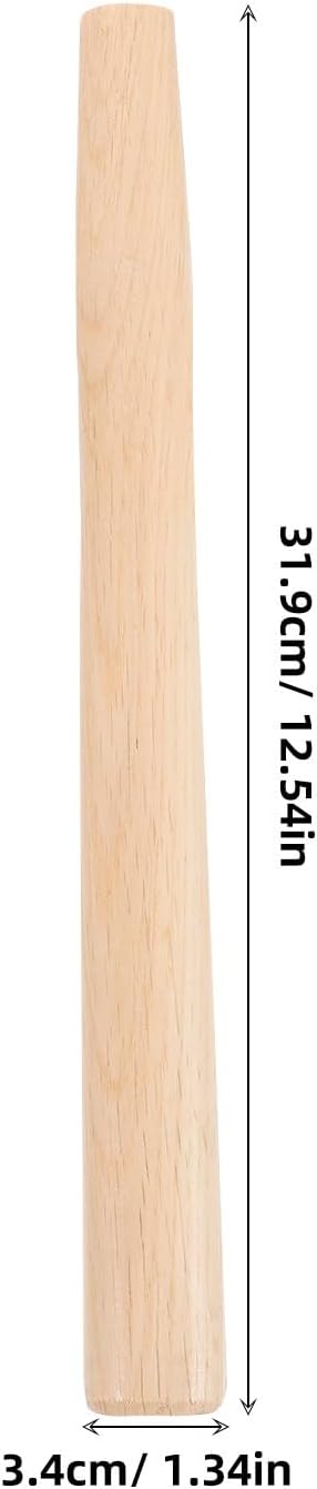 Wooden Hammer Handle Replacement for Sledgehammer and Camp Axe, Octagonal Round Head Grip, Sturdy Wood Handle for Outdoor and Industrial Use