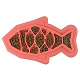 Catstages Fishie Fun Feed Mat – Non-Slip Slow Feeder Mat...