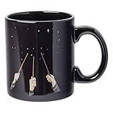 Silver Buffalo Harry Potter Wand Reveal Heat Reveal Ceramic Mug, 20 Ounces