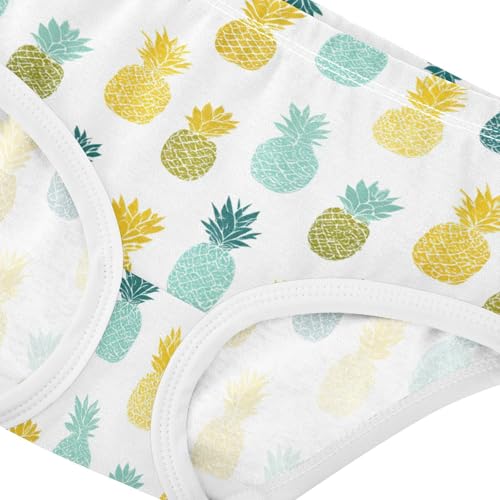 Wusikd Cute Pineapple Yellow Girls' Underwear Cotton Girls Briefs Soft Toddler Underwear 2T4