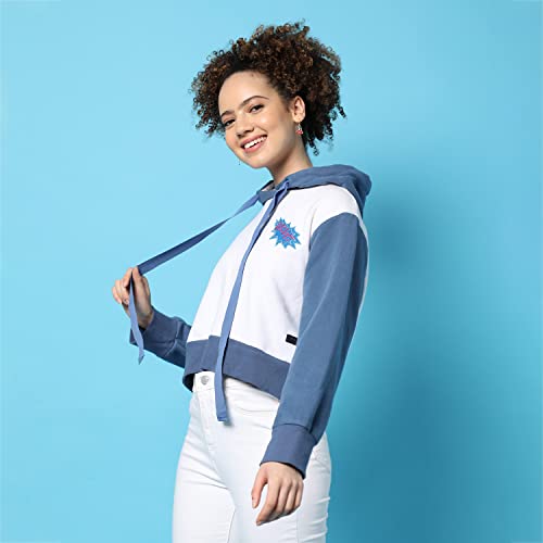 Image of PINACOLADA Women's Sweatshirt with Hoodie Regular Fit for Casual Wear | Cotton Blend Fabric | Hoodie Sweatshirt Crafted with Comfort Fit and High Performance for Everyday Wear