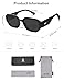 SOJOS Polarized Sunglasses For Women Retro Rectangle Womens Sun Glasses Trendy Narrow Square 90s Shades SJ2232 Black Grey Lens