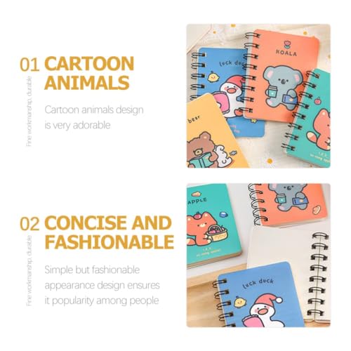 KASTWAVE Mini Pocket Notebooks - 12 Pack Mini Fruit Spiral Notepads Set - Cute Journal Diary Note Pads for Writing Sketching, Lined Paper