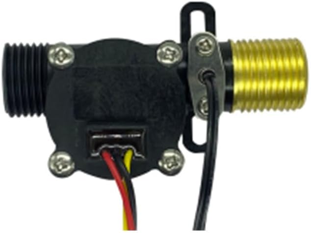 HJJSFM07 Liquid Flow Meter Coffee Machine Flow Valve Water Purifier Hall Liquid Flow Sensor Pulse Signal with NTC Temperature Control Probe, Pack of 2