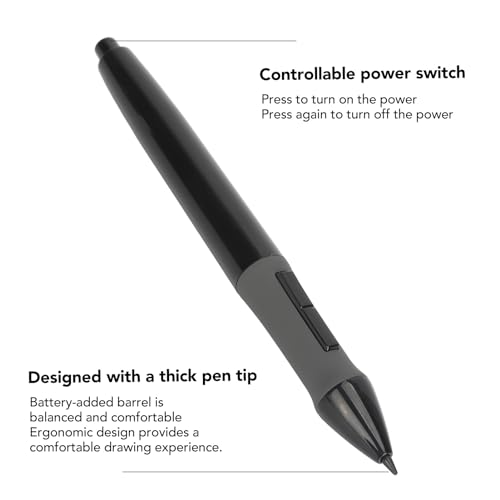 Lápiz digital PEN68 para tabletas gráficas H420, H58L, 680S, K58, 680TF, H610PRO (2048), 1060PLUS, W58, DWH69, WH1409 (2048), 8192 niveles de sensibilidad a la presión, diseño ergonómico miniatura 3